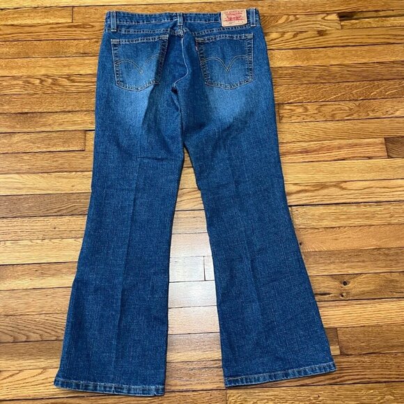 Levi's 518 Superlow Bootcut Womens Jeans Junior Size 13 Blue Denim VTG USA Made - Picture 3 of 3